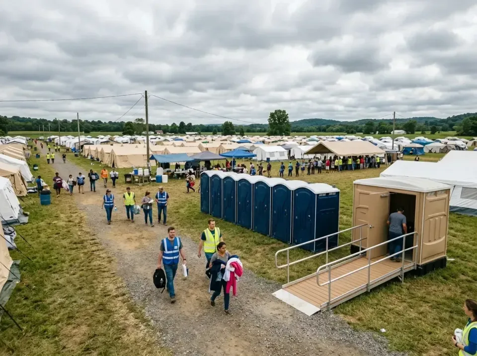 disaster-relief-camp-restrooms-010 — frequently asked questions, Dumpster & Portable Bathrooms Rental in Lakes of the Four S…